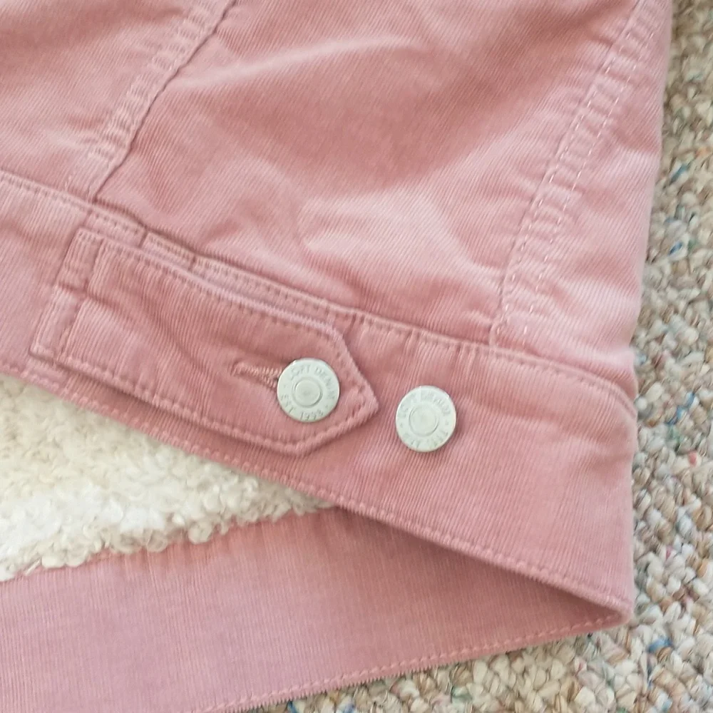 NWT Ann Taylor LOFT Sherpa Lined Corduroy Trucker Jacket Medium - Picture 5 of 10